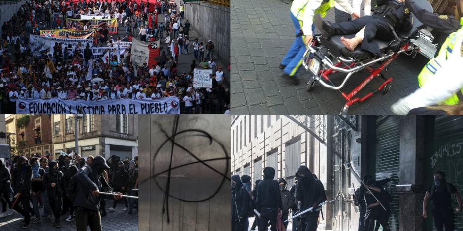 Diez mil asistentes, 14 heridos y 3 detenidos, en marcha del 2 de octubre