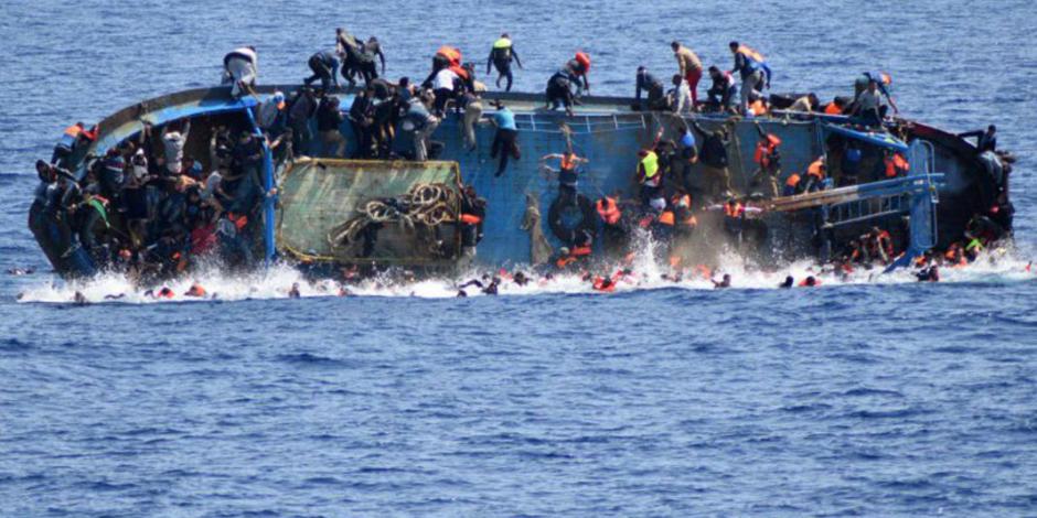 Mueren 40 migrantes tras naufragio en costas de Libia