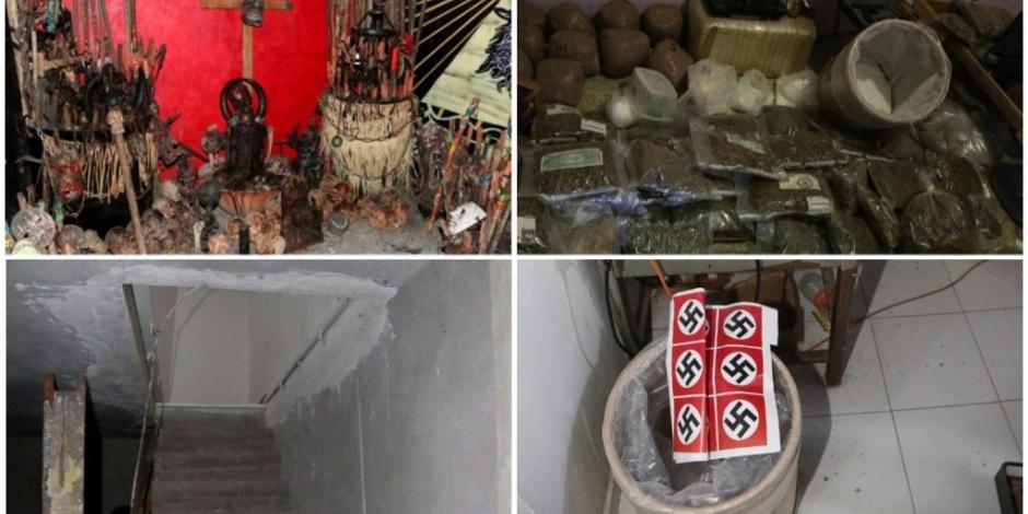 En Tepito, altares satánicos, lanzacohetes, símbolos nazis y… narcotúneles