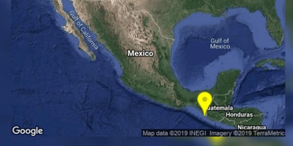 Reportan sismo de magnitud 5.0 en Chiapas