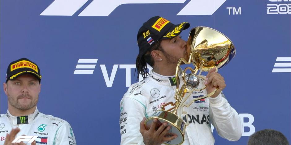 Hamilton aprovecha error de Ferrari para ganar Gran Premio de Rusia