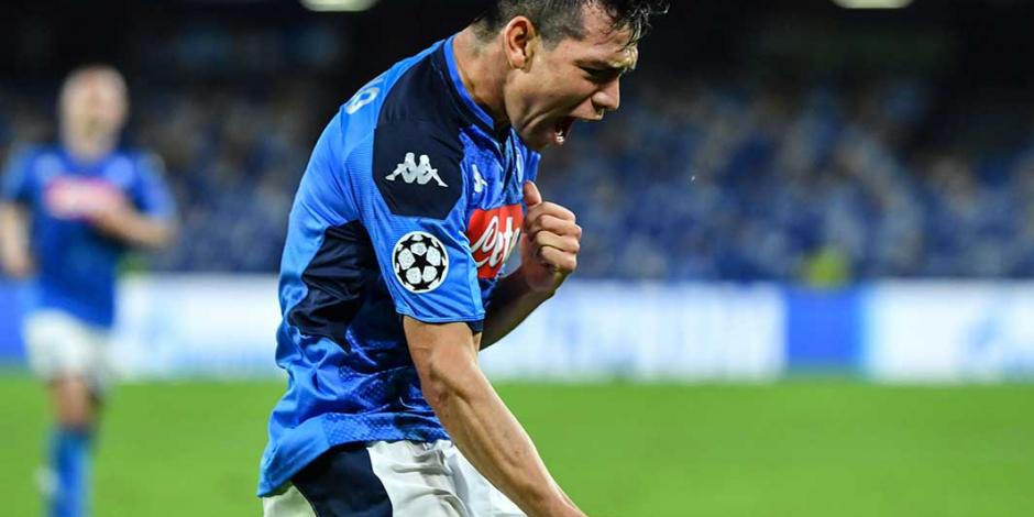 Lozano da empate a Napoli y marca su quinto gol en Champions