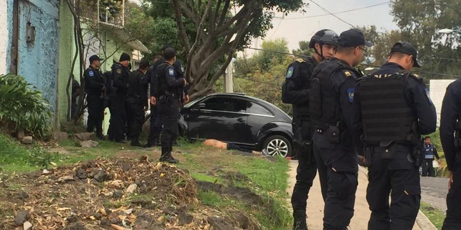 Balacera en Tlalpan deja dos muertos y nueve detenidos