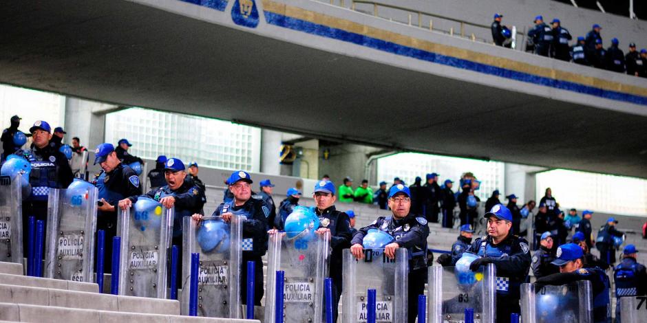 Más de tres mil policías vigilarán el partido Pumas vs América en CU