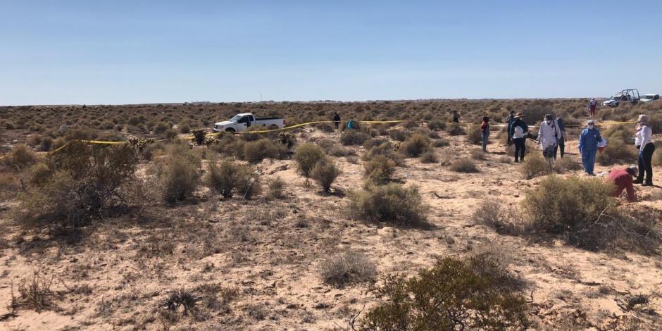 Hallan 42 osamentas en fosa clandestina en desierto de Sonora