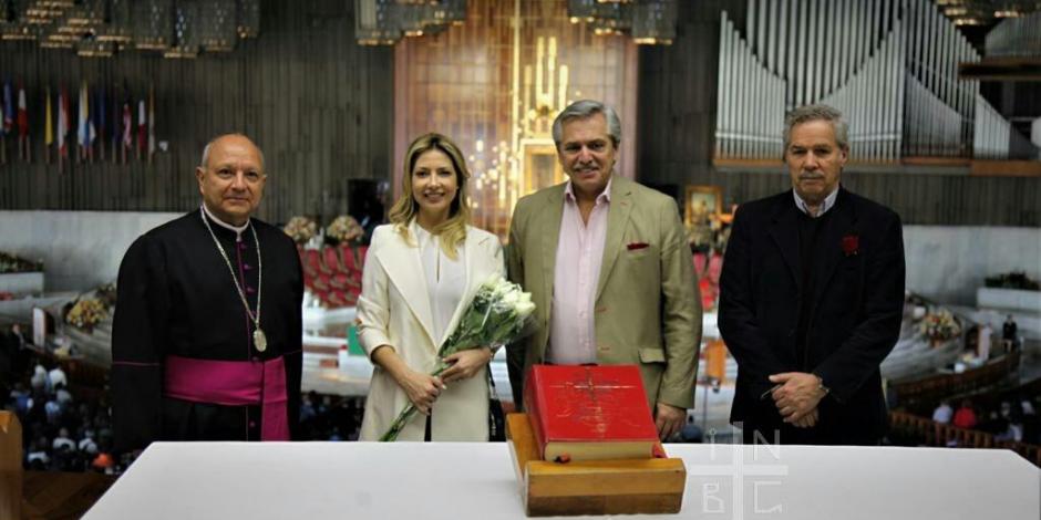 Alberto Fernández, presidente electo de Argentina, visita la Basílica