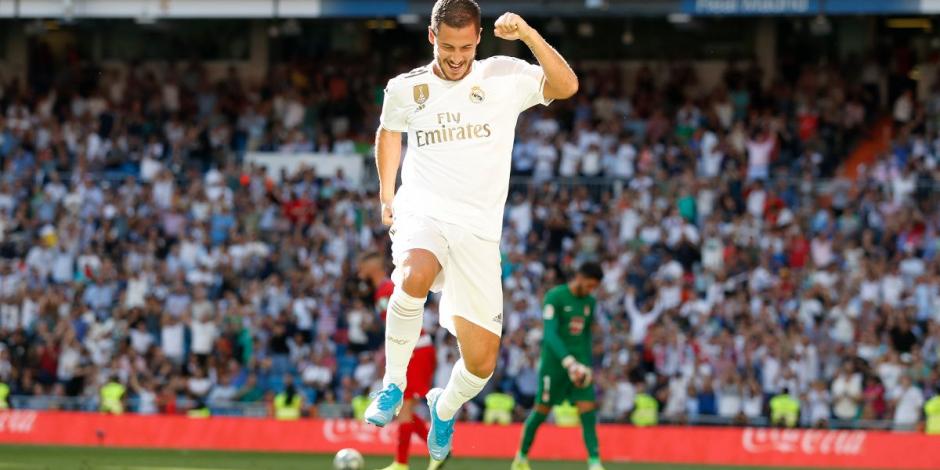 Hazard anota su primer gol con Real Madrid en triunfo sobre Granada