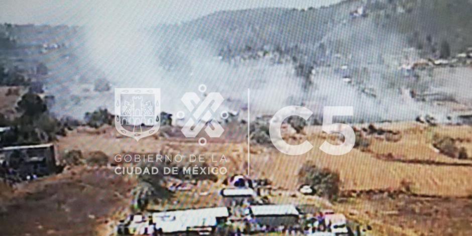 Incendios de pastizales no cesan en Xochimilco; se registra otro