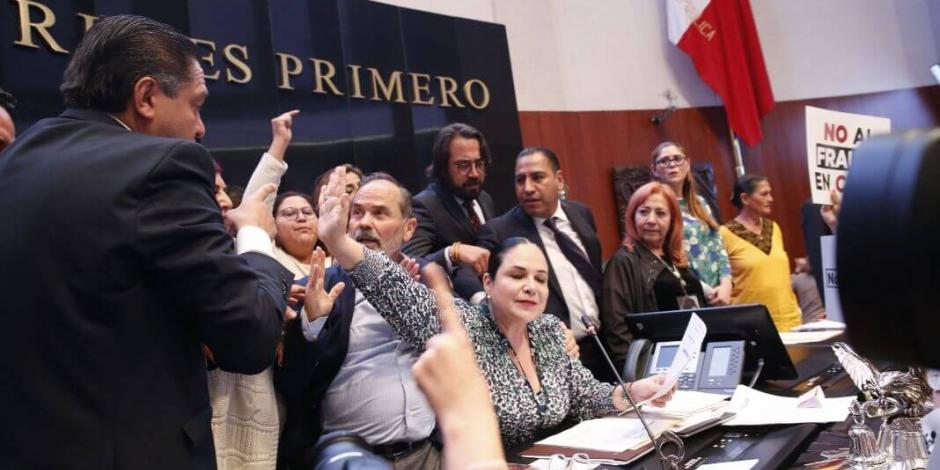 Mónica Fernández descarta denunciar violencia en Senado en protesta de Piedra Ibarra