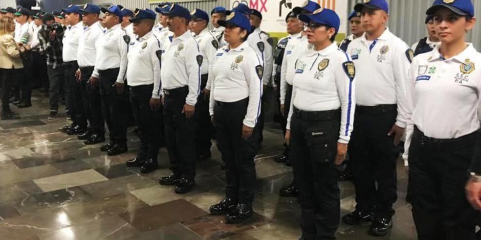Presentan a nuevos refuerzos policiales para el transporte en la CDMX
