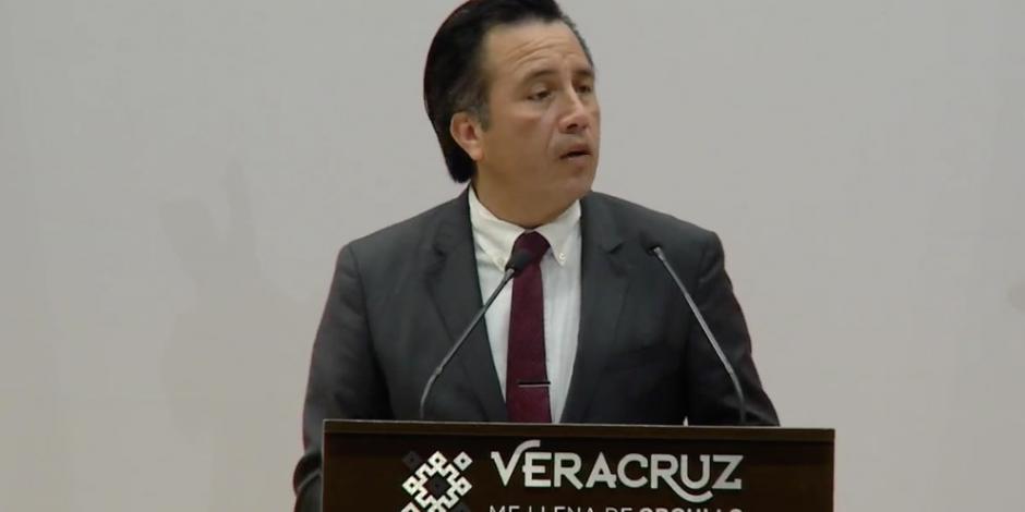 Gobernador de Veracruz da mensaje por su Primer Año de Gobierno