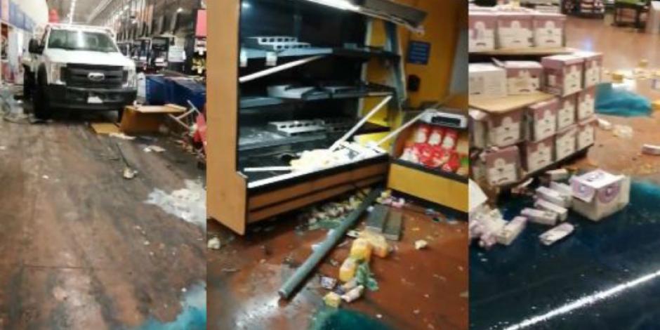 Sujetos armados irrumpen con camioneta en Walmart de Celaya (VIDEO)