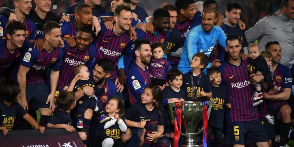 Barcelona se coronó campeón de la Liga de España al derrotar al Levante