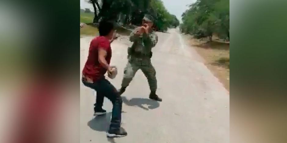 VIDEO: Captan agresión contra militares en retén