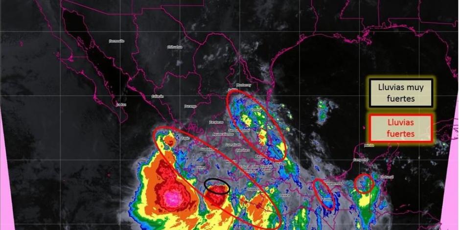 En alerta, estados de occidente del país por paso de tormenta "Narda"