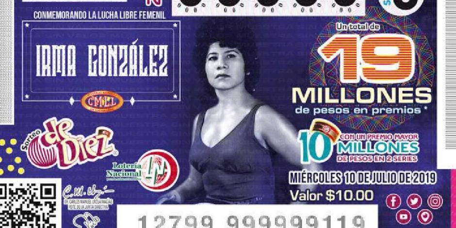 Lotería Nacional rinde homenaje a Lucha Libre Femenil