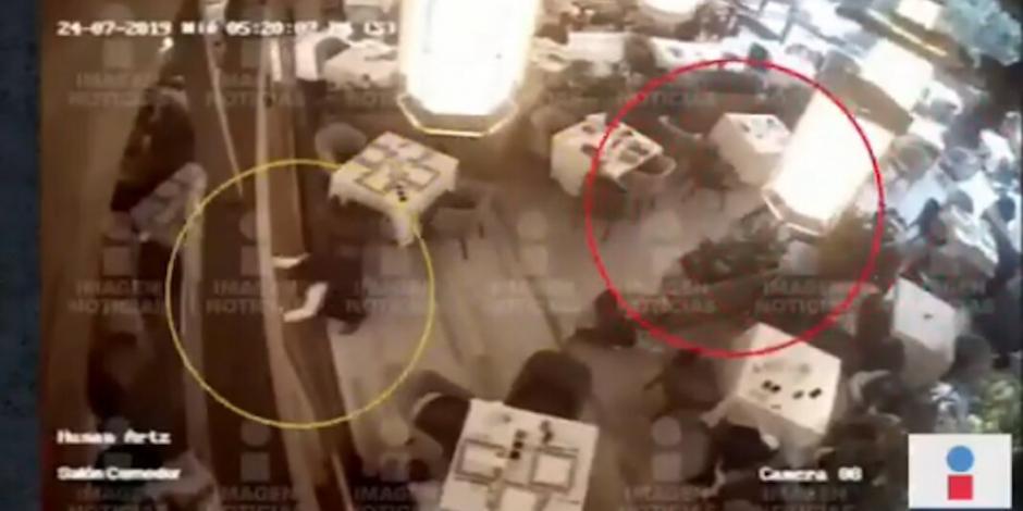 Revelan videos inéditos de ejecución dentro de restaurante en Plaza Artz