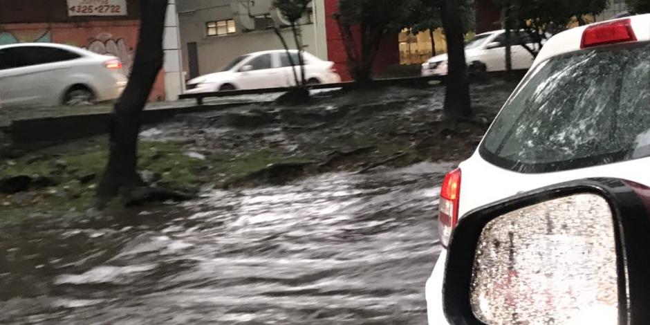 Tormenta deja inundaciones, caída de árboles y espectacular en CDMX