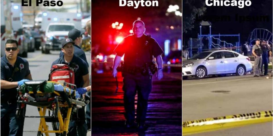 Texas, Ohio e Illinois, blanco de tiroteos en un fin de semana cruento en EU