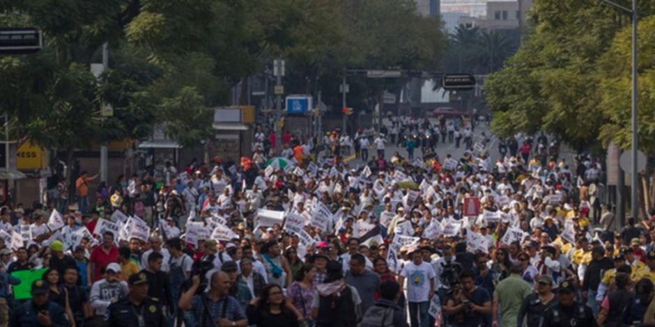 Anuncian tres movilizaciones para hoy en Tlatelolco, Reforma y Tlalpan
