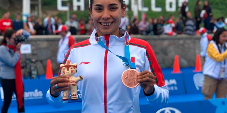 Triatleta mexicana Cecilia Pérez gana medalla de bronce en Lima 2019