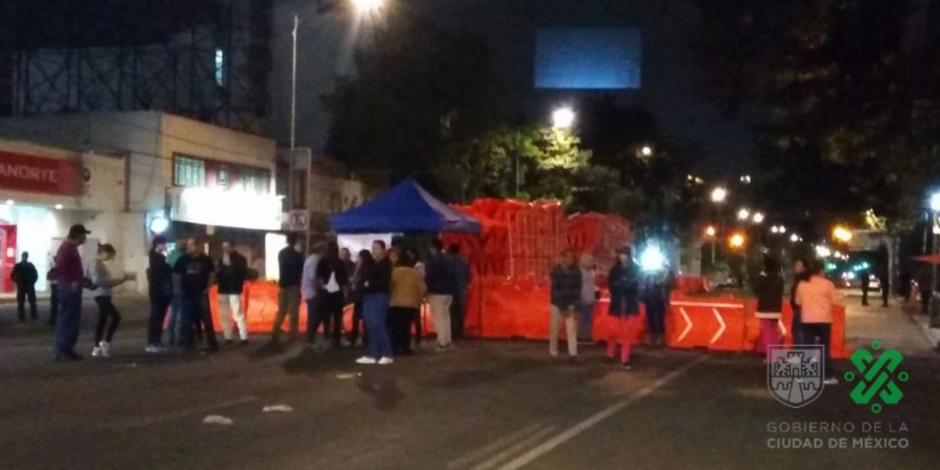 Bloquean avenida Cuauhtémoc para protestar contra obras de Metrobús