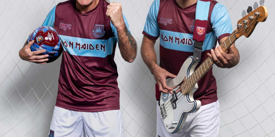 Iron Maiden luce en la camiseta del West Ham