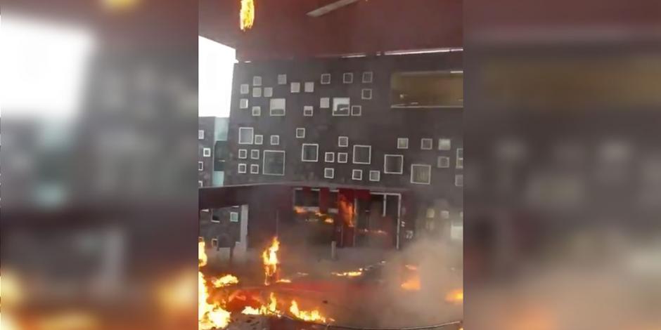 VIDEO: Captan incendio en hospital de Zumpango