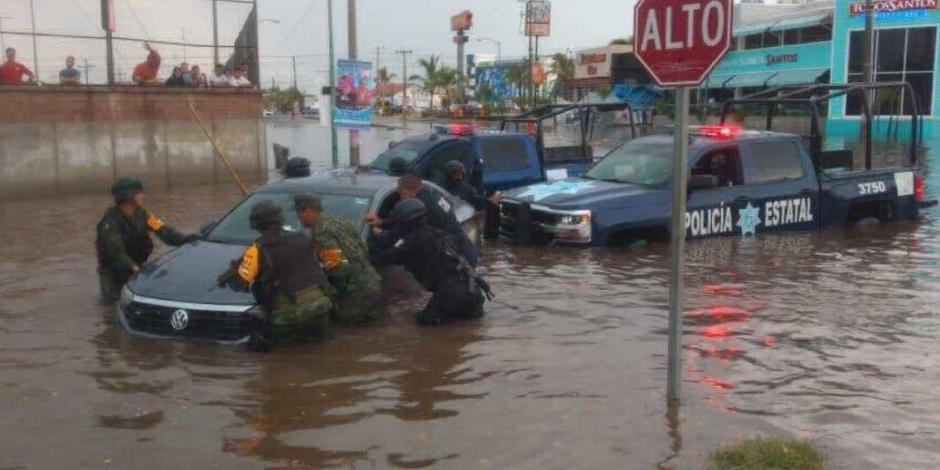Sedena activa Plan DN-III tras fuertes lluvias en Mazatlán