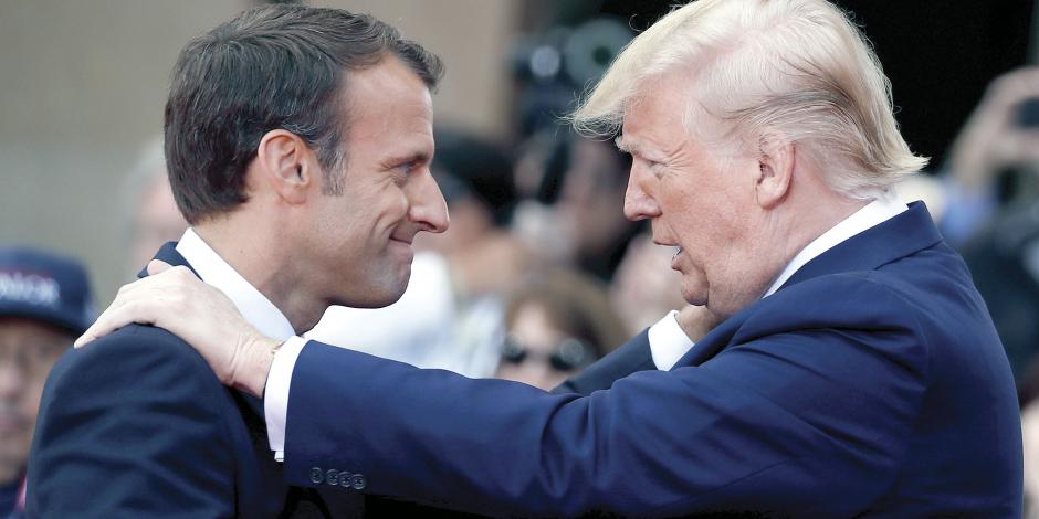 Macron pega al nacionalismo de Trump en acto de unidad