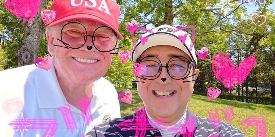 Selfie entre ministro de Japón y Donald Trump desata memes “Kawaii”