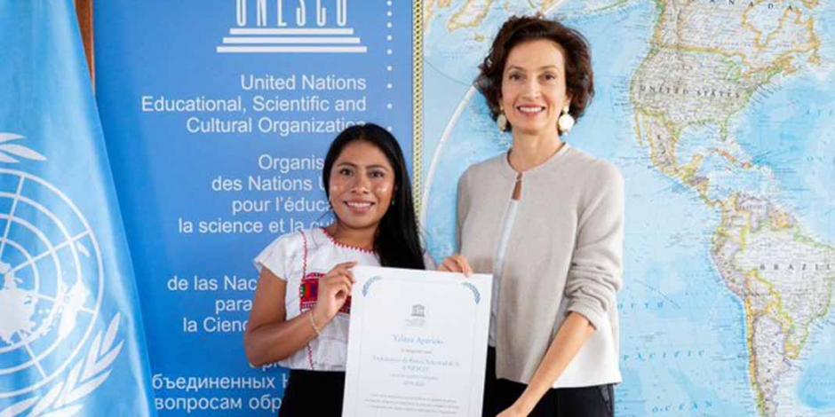 Yalitza Aparicio luchará por indígenas como embajadora de la UNESCO