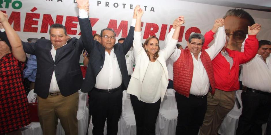Candidato del PRI a gobernatura de Puebla toma protesta