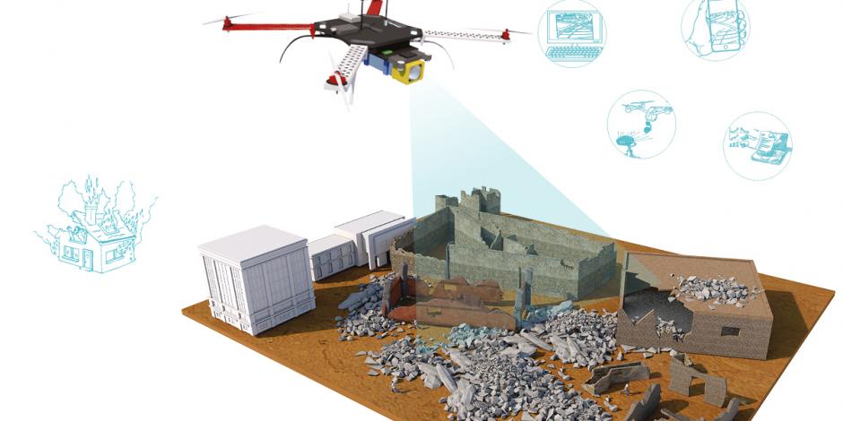 Dron localiza víctimas en sismos, incendios e inundaciones