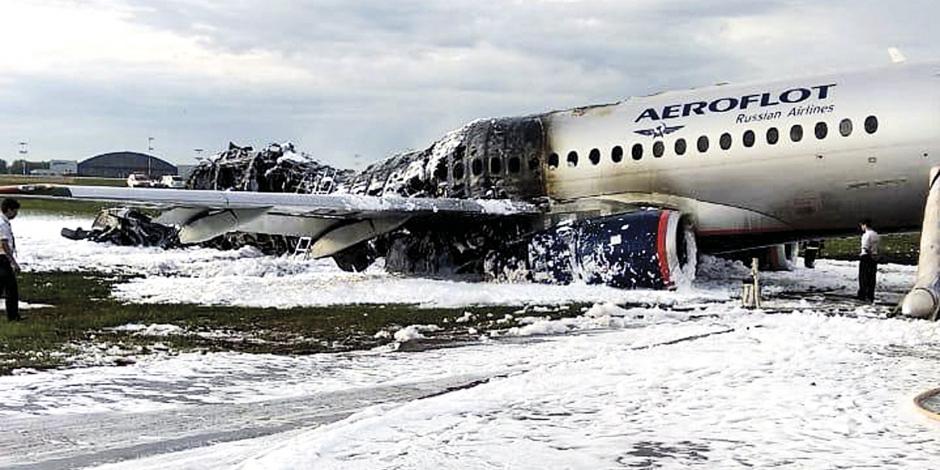 Maletas bloquearon evacuación en avión ruso