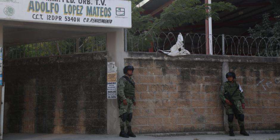 Refuerzan Ejército y Marina vigilancia en 250 escuelas de Acapulco