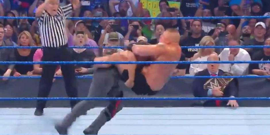 VIDEO: Caín Veláquez debuta en WWE y arrolla a Brock Lesnar