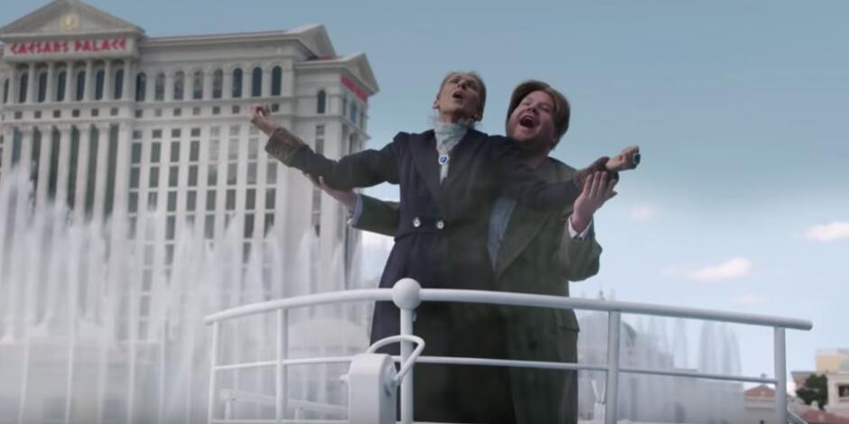 VIDEO: Céline Dion recrea escena de Titanic, ¡en una fuente de Las Vegas!