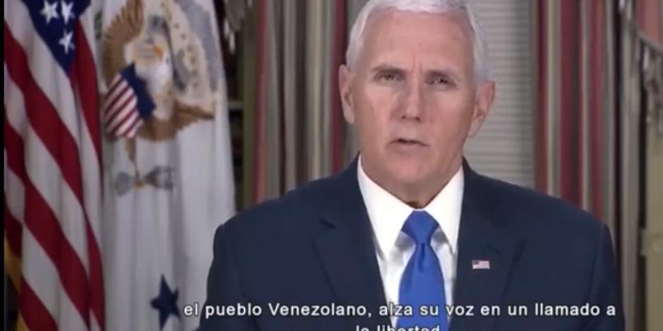Pence llama a venezolanos a protestar contra gobierno de Maduro