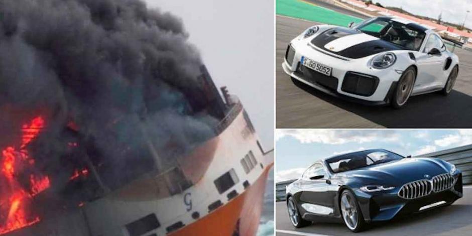 Se hunde barco con 2 mil automóviles de lujo, entre ellos 4 exclusivos de Porsche