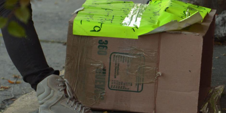 Encuentran restos humanos en cajas de cartón cerca del Reclusorio Oriente