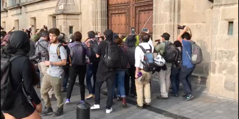 VIDEO: Alcanzan desmanes a Palacio Nacional