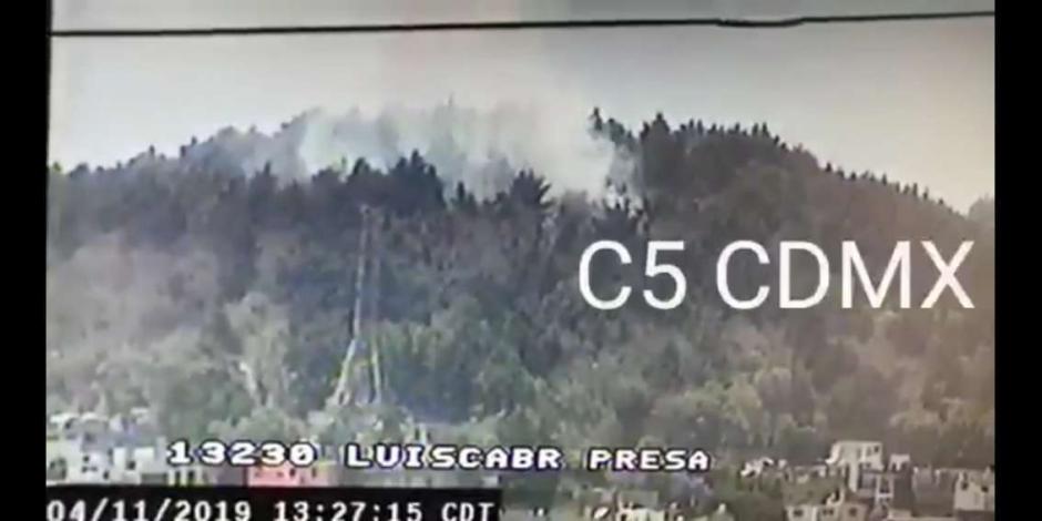Reportan incendio en Cerro del Judío, de La Magdalena Contreras