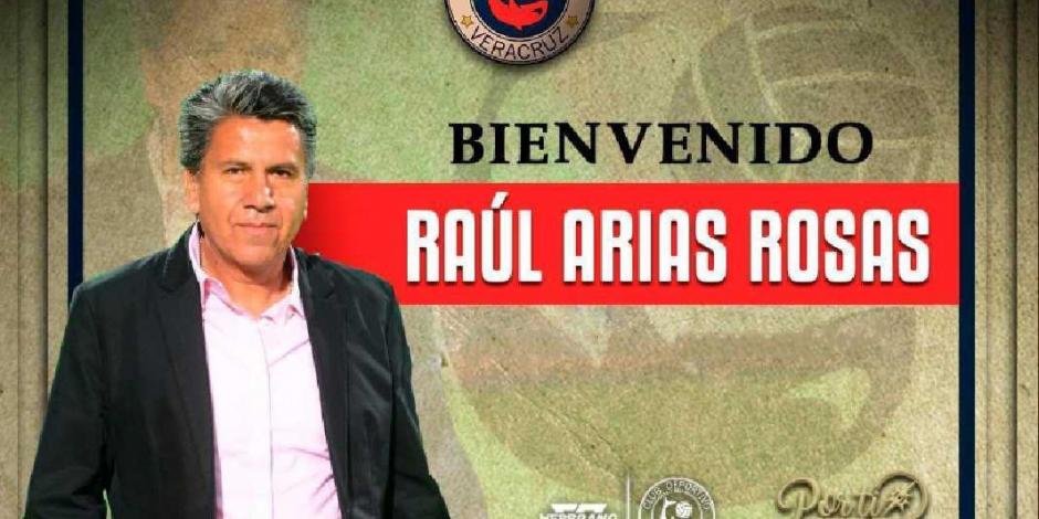 Raúl Arias, nuevo entrenador de los Tiburones Rojos de Veracruz