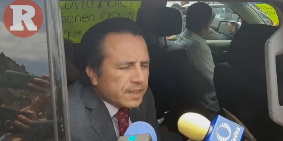Sólo trece elementos de PF protestan en Veracruz: Cuitláhuac García