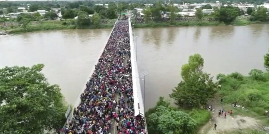 FOTOS: Así fue el arribo de la Caravana Migrante a México