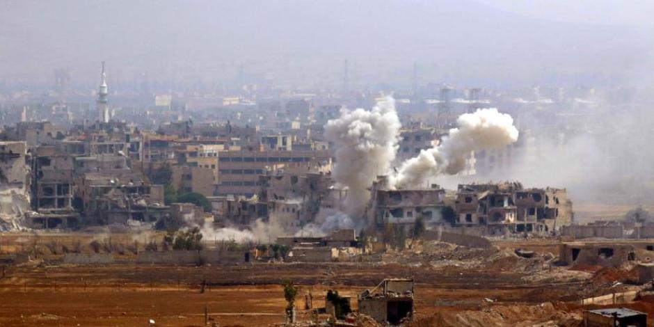 Reporta televisión de Siria ataque con misiles contra puestos militares