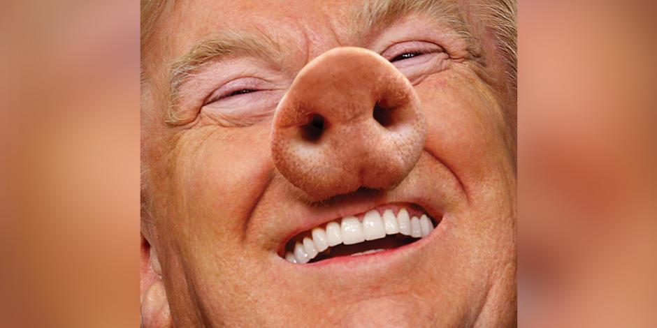 Presenta New York Magazine en su portada a Trump... como cerdo
