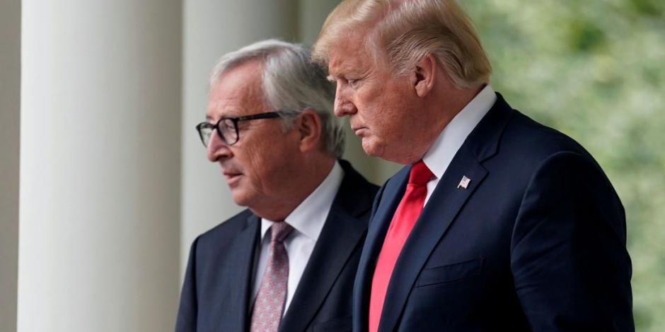 Trump y UE finalizan tensión comercial y pactan trabajar para eliminar aranceles