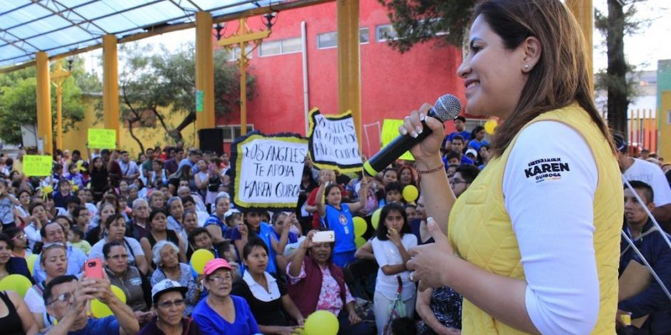 Se compromete Karen Quiroga a reconstruir Iztapalapa